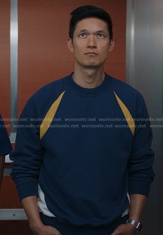 Blue’s navy sweatshirt on Greys Anatomy