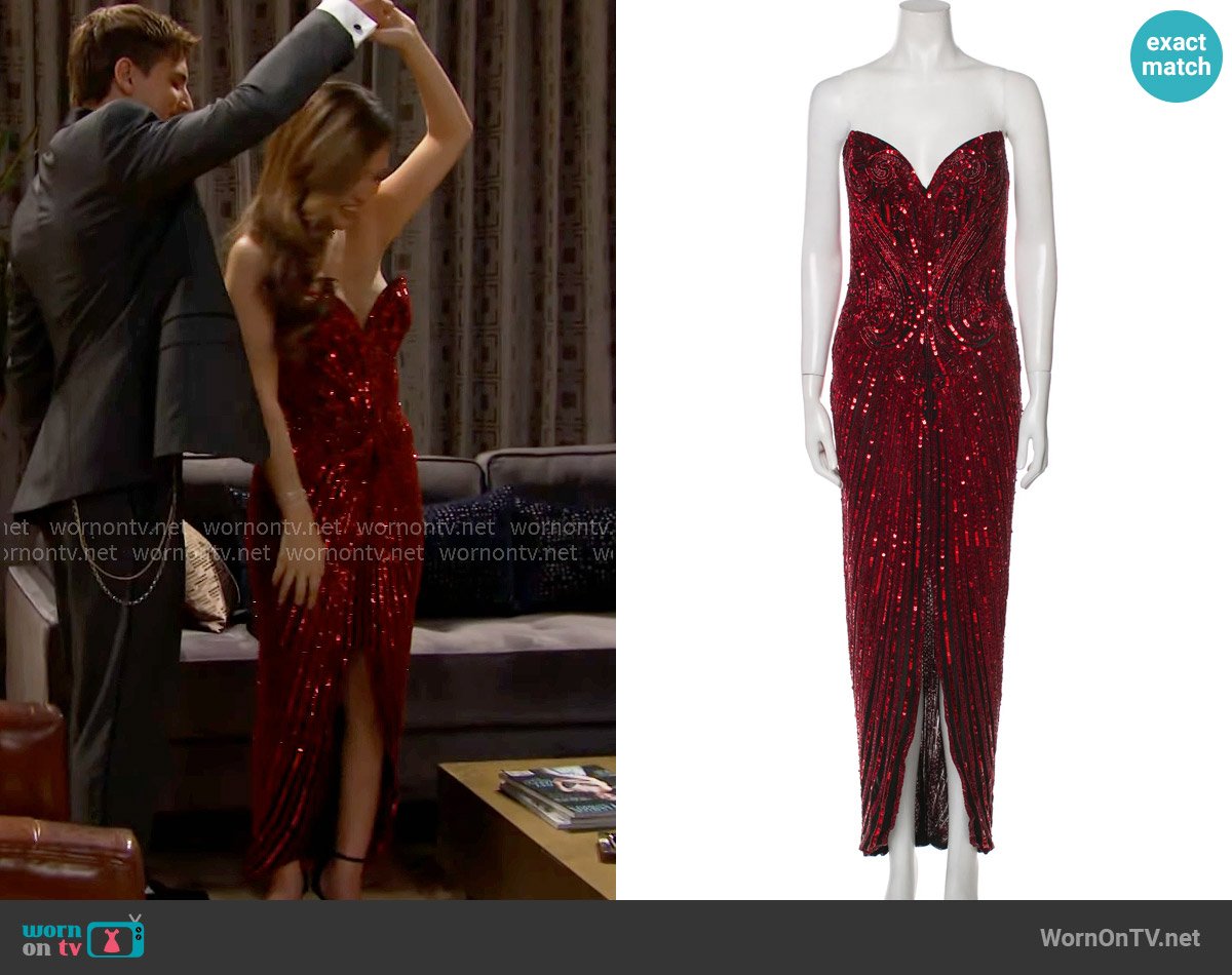 Bob Mackie Vintage Dress worn by Luna (Lisa Yamada) on The Bold and the Beautiful