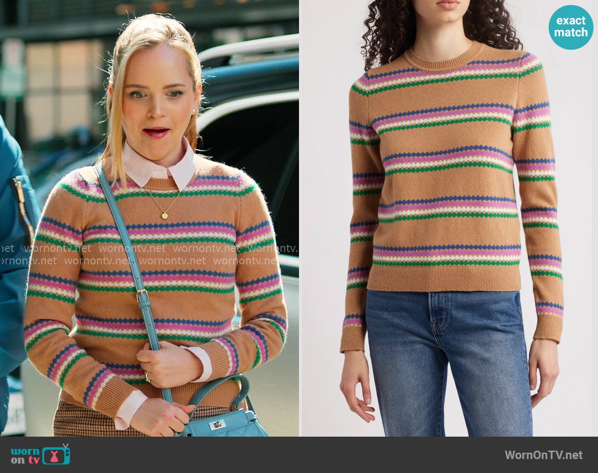 Boden Edie Fair Isle Sweater worn by Ainsley (Stephanie Styles) on Loot