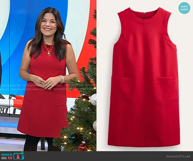 Boden Pocket Detail Mini Shift Dress worn by Adrianna Barrionuevo Brach on Today