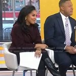 Sheinelle’s black double buckle boots on Today