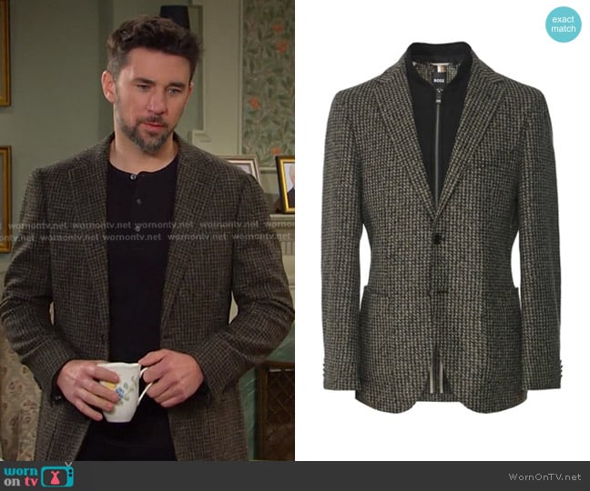 Boss C-Jaye Jacket with Detachable Zip Bib worn by Chad DiMera (Billy Flynn) on Days of our Lives
