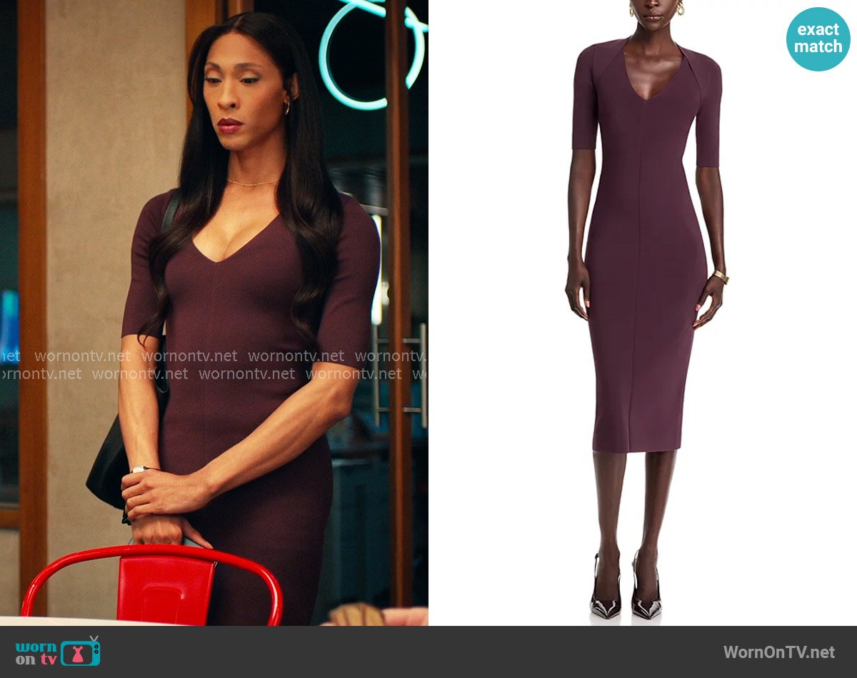 BOSS Fezanin Dress worn by Sofia Salinas (Michaela Jaé Rodriguez) on Loot