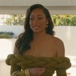 Brandi’s green braided off shoulder dress on Selling the OC