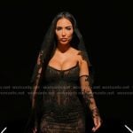 Brie’s black lace reunion dress on Selling Sunset