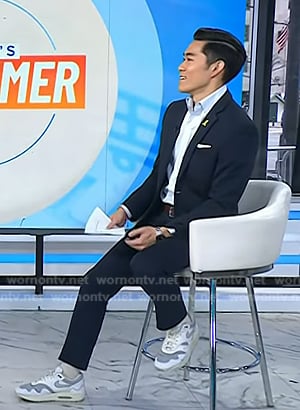 Brian Cheung's white and grey sneakers on Today