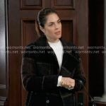 Britt’s brown checked coat on General Hospital