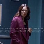 Britt's plum purple coat on General Hospital