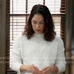 Britt’s white knit sweater on General Hospital