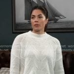 Britt’s white knit sweater on General Hospital