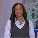 Brittany's grey mixed media dress on Good Morning America