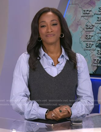 Brittany’s grey mixed media dress on Good Morning America