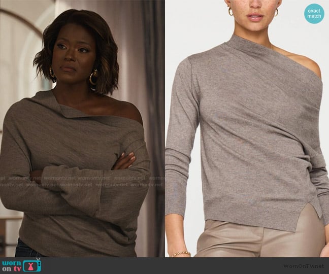 Brochu Walker The Nohr Long Sleeve Off Shoulder worn by Vivian Banks (Cassandra Freeman) on Bel-Air