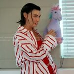 Bronwyn's red striped oversized shirt on The Real Housewives of Salt Lake City