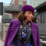 Bronwyn’s black star print blouse, blazer and pants on The Real Housewives of Salt Lake City