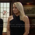 Brooke’s black cross-neck top on The Bold and the Beautiful