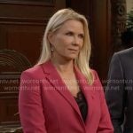 Brooke’s pink blazer on The Bold and the Beautiful