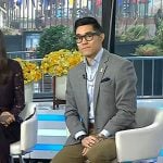 Brian Cheung’s white stripe sneakers on Today