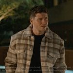 Buck’s beige plaid overshirt on 9-1-1