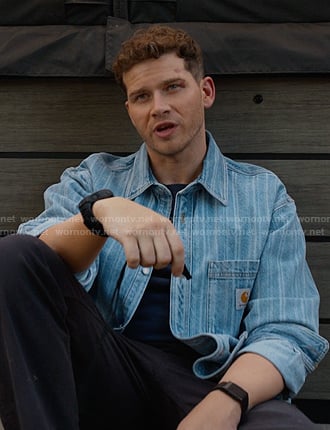 Buck's striped denim jacket on 9-1-1