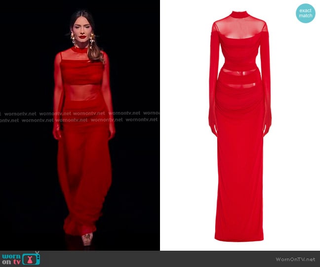 Burc Akyol Jersey Maxi Dress worn by Sandra Vergara on Selling Sunset
