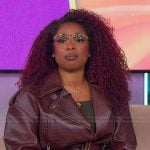 Jennifer’s croc leather belted jacket on The Jennifer Hudson Show