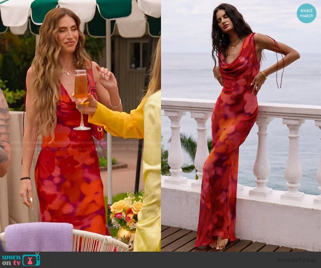 Bydee Andressa Dress in Floresta worn by Kaylee Ricciardi (Kaylee Ricciardi) on Selling the OC