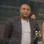 Craig Melvin’s grey cable knit sweater on Today