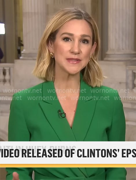 Caitlin Huey-Burns' green suit on CBS Mornings