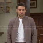 Cane’s mauve bomber jacket and pants set on The Young and the Restless