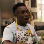 Carlton’s floral print apron on Bel-Air