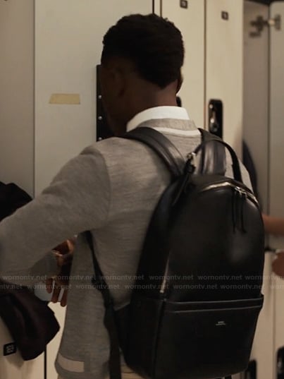 Carlton's black leather backpack on Bel-Air
