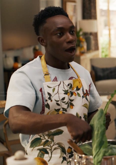 Carlton's floral print apron on Bel-Air