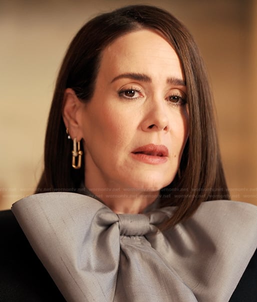 Carr's crystal gold earrings on Alls Fair