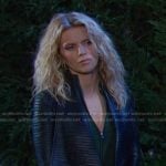 Cat’s black pleated leather jacket on Days of our Lives