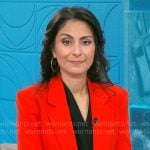 Celine Gounder's red suit on CBS Mornings