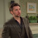 Chad’s grey check wool blazer on Days of our Lives