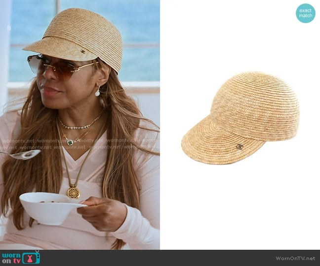Chanel 1986-1988 Straw Cap worn by Mary Cosby on The Real Housewives of Salt Lake City