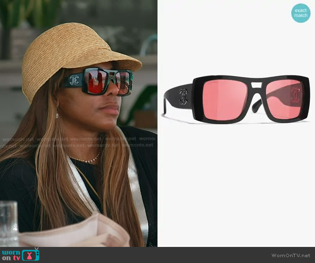 Chanel Pilot Sunglasses worn by Mary Cosby on The Real Housewives of Salt Lake City