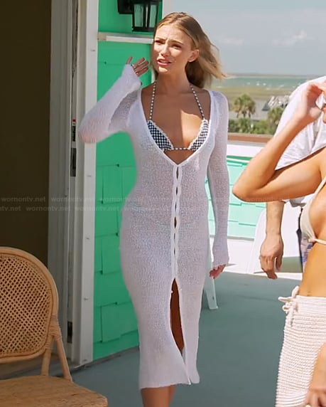 Charley Manley's gingham check bikini set on Southern Charm