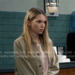 Charlotte’s khaki chore jacket on General Hospital