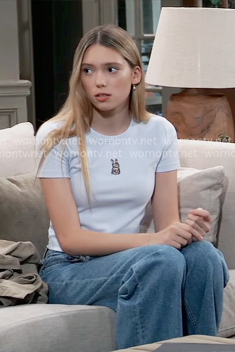 Charlotte’s bunny t-shirt on General Hospital