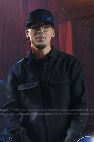 Chase Matthew’s black flap pocket shirt on Today