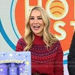 Chasie’s red fair isle sweater on Today