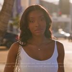 Chelsea’s white ribbed dress on Selling Sunset