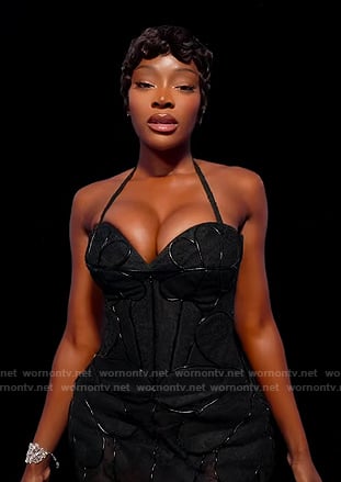 Chelsea's black reunion dress on Selling Sunset