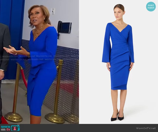 Chiara Boni La Petite Robe Isoshi Dress worn by Robin Roberts on Good Morning America
