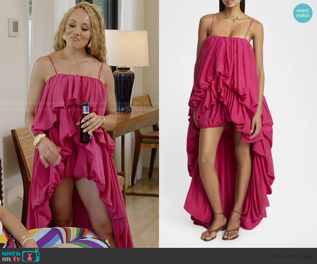 Chloe Sleeveless High-Low Balloon Jumpsuit worn by Ashley Darby on The Real Housewives of Potomac