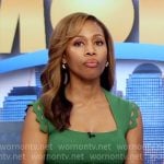 Chris's green dress with triangle cutouts on The Morning Show