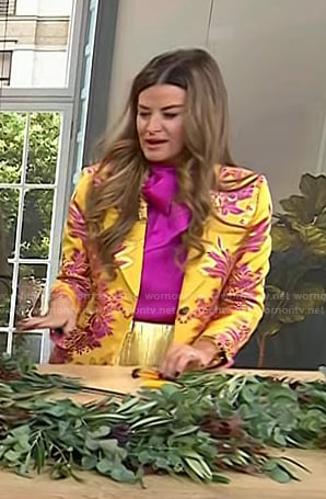 Christina Stembel’s yellow and pink floral blazer on Today